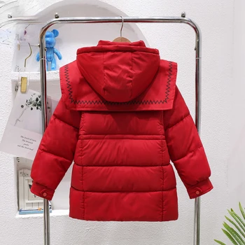 Легкая зимняя пуховая хлопчатобумажная куртка для мальчиков и девочек 2023 года, детское толстое пальто, осенне-зимняя одежда для малышей, одежда с хлопковой подкладкой W10