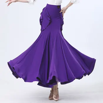 2023 Новая юбка для современного бального вальса, юбка для соревнований по бальным танцам, Стандартная одежда для бальных танцев