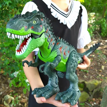 Игрушки-Динозавры для Детей 3 4 5 6 7 8 Динозавр с Дистанционным Управлением Подарок для Мальчиков Радиоуправляемый Шагающий Робот Игрушки-Динозавры с Распылителем Тумана и Яйцами