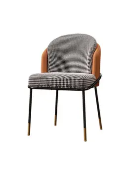 Обеденный стул для ресторана Nordic Light класса Люкс Современный минималистичный Домашний Сетчатый Красный Туалетный столик Со спинкой для стула в спальне