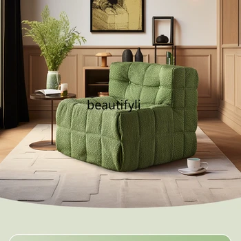 Французское Вафельное кресло с авокадо и зелеными вафлями Для отдыха, Гостиная, Балкон, Одноместный диван-кресло