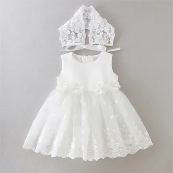 Элегантное детское платье для девочек, платье в цветочек на 1-й день рождения для девочки 2 лет, платье для крестин, свадебная одежда для девочек