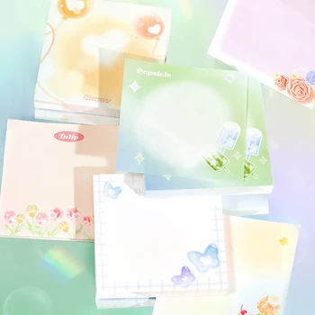 6 упаковок / ЛОТ Глазурованная серия Pinellia ternata cute lovely creative decoration DIY бумажный блокнот для заметок