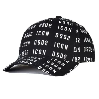 Летний стиль ICON БРЕНДА dsq, мужская бейсболка из 100% хлопка, регулируемая шляпа, бейсболка с надписью, мужская кепка с надписью, черный, синий