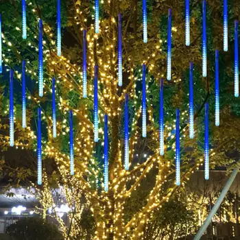 Светодиодные фонари для метеоритного дождя Водонепроницаемые наружные капли дождя Сказочный струнный светильник для Рождественской праздничной вечеринки Декор патио