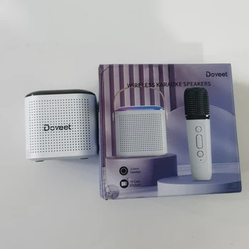 Портативный наружный беспроводной динамик Bluetooth Doveet с микрофоном для караоке