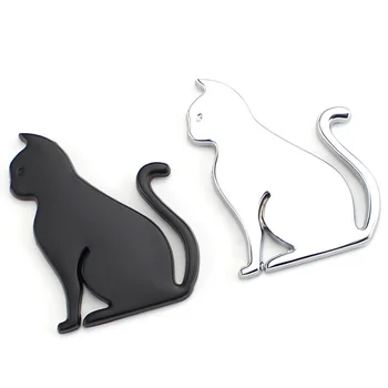 1 шт. Металлическая эмблема в форме кошки, Автомобильное крыло, задний багажник, 3D наклейка с бейджем, Универсальная отделка