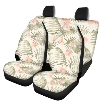 Чехлы для автомобильных сидений, Женские Tropical Monstera, полный комплект, 4 шт., с рисунком девушки-бабочки, Универсальный Дизайн, Эластичные чехлы для автомобильных сидений