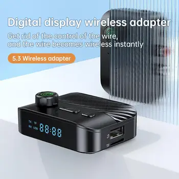 Удобный Компактный беспроводной портативный аудиопередатчик AUX аудиоприемник с Bluetooth-совместимым разъемом для громкой связи