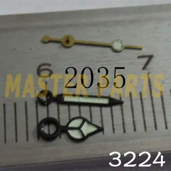 Светящийся набор часовых стрелок для механизма Miyota 2035 № 3224
