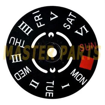 Красный квадрат Римские цифры Английский шрифт Недельный диск Недельное колесо для Miyota NH35 NH36