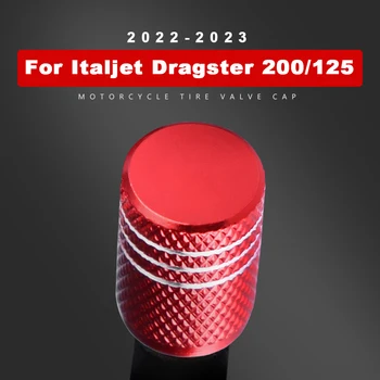 Колпачки клапанов шин Алюминиевая крышка клапанов колес с ЧПУ для Italjet Dragster 200 Аксессуары Запчасти для мотоциклов Dragster 125 2022-2023 гг.