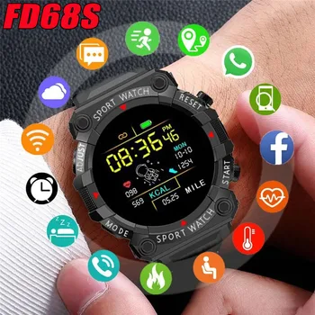 2023 Смарт-часы FD68S Мужские смарт-часы Bluetooth с сенсорным экраном IP68, фитнес-браслет, спортивный Фитнес-смарт-браслет для IOS Android