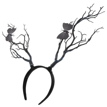 Повязка на голову с оленьими рогами на Хэллоуин, обруч для волос, головной убор, Ветки деревьев, Головной убор, Костюмы для детей
