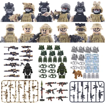 Горячие военные Мини-фигурки специального солдата Строительные блоки Набор оружия и экипировки Ghost Commando Модель Brick Kit Подарок для детей