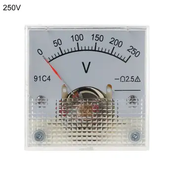 91C4-V Вольтметр постоянного тока Класса 2.5 Точности 0-5 В 20 В 30 В 100 В 150 В 250 В Измеритель напряжения Указательного Типа Аналоговый Панельный Измеритель Домашний