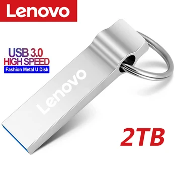 Lenovo 2 ТБ Металлический USB 3.0, оригинальные флэш-накопители U Disk, высокоскоростная флешка, 1 ТБ Портативный USB-накопитель, Аксессуар для адаптера TYPE-C