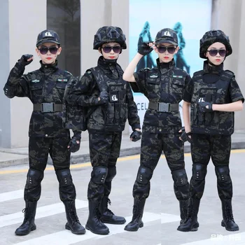 Детская камуфляжная форма, военная форма спецназа, наборы игрушек, форма для выступлений для мальчиков и девочек