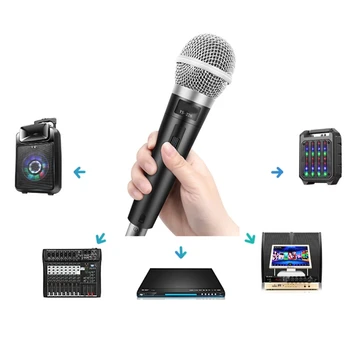 Динамический микрофон для караоке с кабелем 118,11 дюйма, кардиоидный динамический вокальный микрофон, прямая поставка