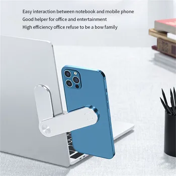 Магнитный держатель для телефона из алюминиевого сплава, Двухэкранный ноутбук, Расширяющаяся подставка, Складное боковое крепление для Ipad, iPhone, Xiaomi Кронштейн