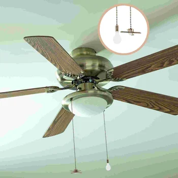 Подвесной светильник-вентилятор в стиле ретро, Удлинительная цепочка на потолке, металлический удлинитель в стиле ретро, Подвесные аксессуары-лампочки
