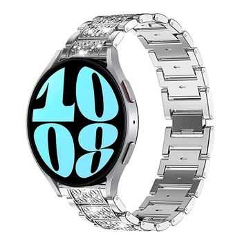 браслет с бриллиантом 20 мм для Samsung Galaxy Watch 6 5 4 40/ Металлический ремешок 44 мм для Galaxy Watch 4 6 Classic 42/46 мм 43/47 мм Watch 5Pro