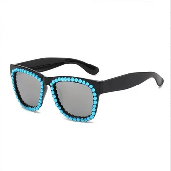 Винтажные солнцезащитные очки с черными бриллиантами, женские модные роскошные очки, солнцезащитные очки для взрослых