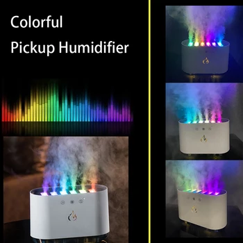 900 Мл RGB Звукосниматель-увлажнитель воздуха со звуковым управлением, Увлажнитель воздуха с красочным ночным освещением, Атмосферная лампа, Увлажнитель воздуха