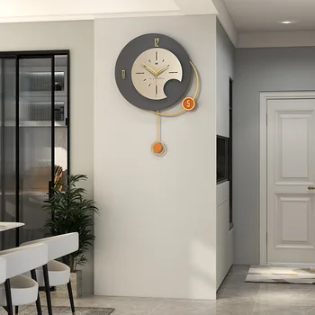 Поворотные Настенные часы Современный дизайн Большие Бесшумные Настенные Часы Украшение гостиной Роскошные Креативные Часы Домашний Декор Horloge Murale