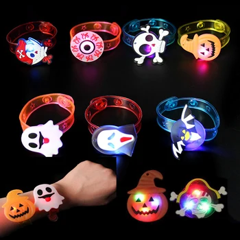 5ШТ Ночной светящийся браслет Детский пират для вечеринки на Хэллоуин, подарки для гостей на День рождения, карнавальный подарок, декор для Хэллоуина, детская игрушка