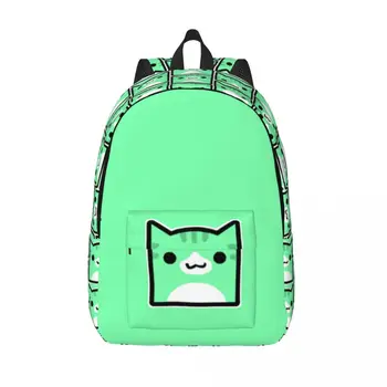 Juniper Geometry Cube Gaming Dash для мужчин и женщин, Студенческая школьная сумка для книг Icon Cat, холщовый рюкзак для пеших прогулок в начальной школе, колледже