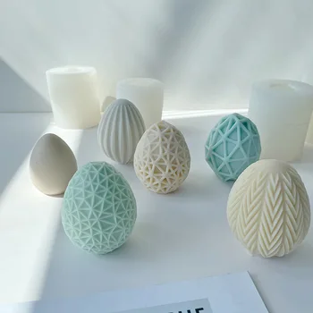 Пасхальный Набор яиц Форма для свечей DIY Ароматерапия Гипсовое Мыло ручной работы Овальная форма для яиц Оптом
