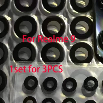 1 комплект 3ШТ для Oppo Realme 9 Задняя Стеклянная крышка камеры заднего вида с клейкой наклейкой Запчасти для ремонта