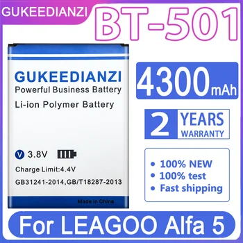 Сменный аккумулятор GUKEEDIANZI BT-501 4300mAh для LEAGOO Alfa 5 BT 501 Alfa5