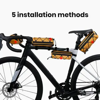 Передняя велосипедная сумка, водонепроницаемая рама для велосипеда, вместительные сумки, простая установка, сумка для хранения велосипедных аксессуаров