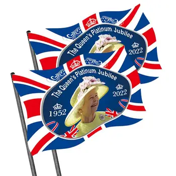 Флаг Королевы Елизаветы Флаг Елизаветы II, Флаг Боже, Храни Королеву, Великобритания, Баннер, рекламное оформление Окна автомобиля, флаг с шестом