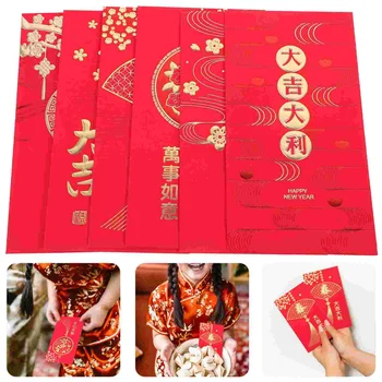 36 Шт. Подарок в виде кролика В Красном конверте в Китайском стиле Лунный Календарь 2020 На Новый Год Деньги На