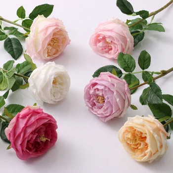 Искусственная роза Остин, увлажняющий пион, настоящие искусственные цветы, Букет невесты, Свадебная цветочная композиция, Декор для домашнего офиса