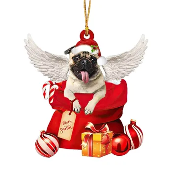 Рождественская Шляпа для Спящей Собаки, Аксессуары для нескольких автомобилей, Подвески для Рождественской Елки, Декоративные Подвесные Украшения Adornos De Navidad