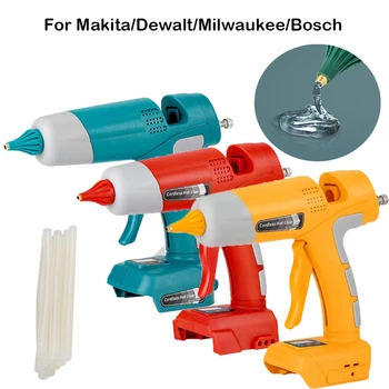 Для Makita/Dewalt/Milwaukee/Bosch Аккумулятор 18V Аккумуляторный Термоплавкий Клеевой Пистолет С Палочками Stick Home DIY Repair Tool