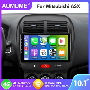 Радио AUMUME Android 12 для Mitsubishi ASX 2010-2016 Автомобильный мультимедийный GPS-плеер 8-ядерный RAM 8 ГБ RDS
