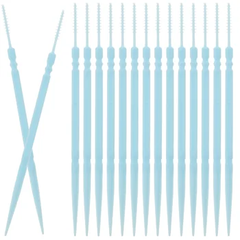 1100 шт. двухсторонних экологически чистых пластиковых зубочисток, одноразовые зубные палочки для ухода за полостью рта, зубные палочки (белые) для