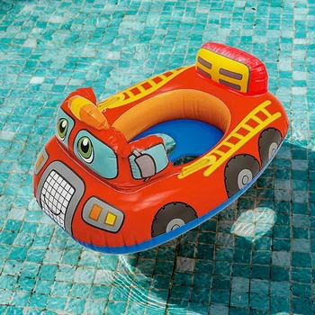 Кольцо для плавания из ПВХ, Надувной бассейн для малышей, Забавный Тренажер для воды, Детское кольцо для плавания, Детский круг, Мультяшное Автомобильное сиденье