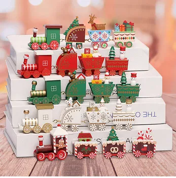 Деревянный Поезд Рождественское Украшение Веселое Рождественское Украшение Для Дома 2023 Рождественские Подарки Noel Natal Navidad Новый Год 2024