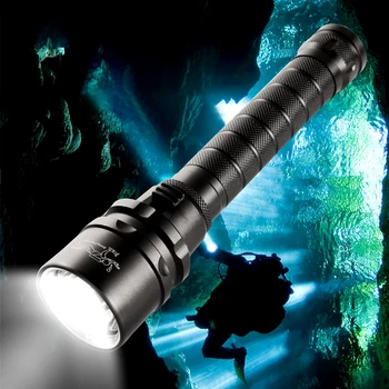 Мощный налобный фонарь T6-амфибия, перезаряжаемый тактический фонарик L2 с фиксированным фокусом IPX8, профессиональный фонарь для дайвинга и стрельбы