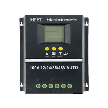 MPPT100A Солнечный контроллер заряда 12 В/24 В/36 В/48 В Автоматический контроллер Инструменты Солнечное фотоэлектрическое зарядное устройство с ЖК-дисплеем Двойной USB