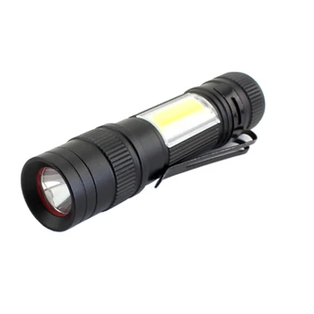 Светодиодный фонарик с перезаряжаемой батареей с высоким люменом, Масштабируемая мини-ручная ручка-фонарик для аварийных фонарей