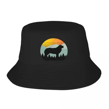 Новая потертая винтажная кепка Sunset Mountains Happy Border Collie в подарок, кепка дальнобойщика, забавная шляпа, мужская кепка, женская