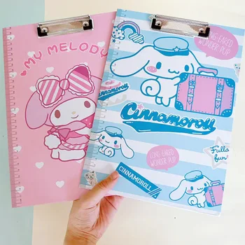 4шт Sanrio Kuromi Melody Cinnamoroll Папка Формата А4 Data Book С Прочным Металлическим Зажимом Папка Канцелярские Принадлежности Оптом