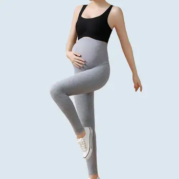 Не ограничивающие материнство Спортивные штаны, леггинсы для беременных, Стильные леггинсы, узкие брюки с высокой талией для беременных женщин